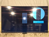 82" Samsung QLED smart TV with wall mount