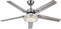 $120  OBCGT LED Ceiling Fan 52 Inch Silver