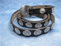 Vtg Native American Conchos Belt See Info