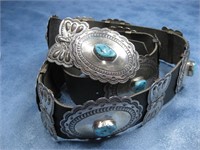 Vtg Sterling Silver W/Turquoise Belt See Info