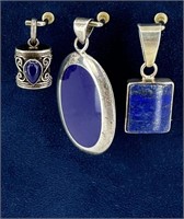 Sterling Silver Lapis Lazuli Pendants