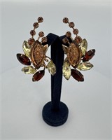 Judy Lee Costume Jewelry Rhinestone Earrings