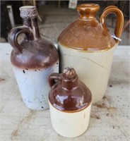 3 vintage ceramic jugs
