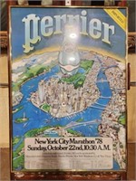 1978 new York city marathon perrier framed poster