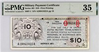 Military Payment $10 PMG 35 Fancy SN !.UZ34