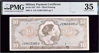 Military Payment Certificate $10 PMG 35.MP10BE