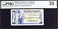 Military Payment Certificate 25c PMG 25 VF.MP25BC