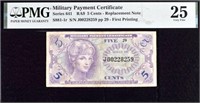 Military Payment Certificate 5c Replacement .UZ23