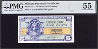 Military Payment Certificate 5c PMG 55 AU.MP5CN