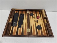 Travel wood backgammon game