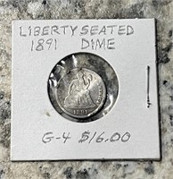 1891 SEATED LIBERTY DIME