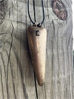 HAND MADE STERLING SILVER SHARK'S TOOTH NECKLACE