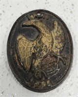 Antique Cast Iron Eagle Medal