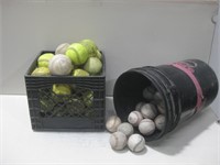 Assorted Softballs & Baseballs