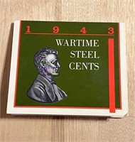 1943 WARTIME STEEL CENTS COLLECTION