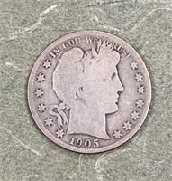 1905S BARBER HALF DOLLAR