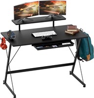 SHW 40 Inches Gaming Vista Desk with Monitor