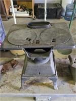 Vintage Black Cast Iron Stove
