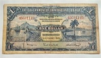 Trinidad and Tobago $1 Regular SN  P5b 1939 F.TR2