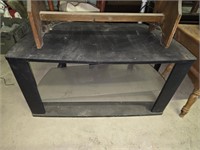 Decorative TV Table with Glass Shelves