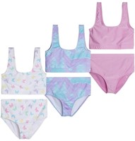 Real Essentials 3 Pack: Girls Two Piece Swimsuit B