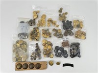 Large Collection of Military Buttons