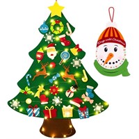 3ft DIY Lighted Felt Christmas Tree Set Plus Snowm