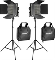 Neewer 2 Pieces LED Video Light and Stand Kit