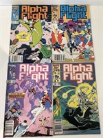 Vintage lot of 4 Alpha Fight Comics Marvel