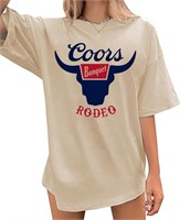 Oversized Rodeo T-Shirt for Women Not My First Rod