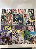 Vintage lot of 6 Alpha Fight Comics Marvel