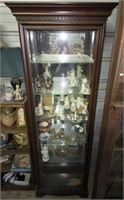 Lighted Curio Cabinet w Glass Door AS IS