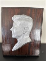 1970’s John F Kennedy 10x12 bust cast framed