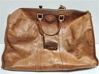 Vintage leather luggage bag