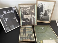 Lot of 5 vintage framed Robert F Kennedy photos