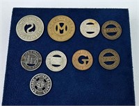 Collection Of Antique Transit Tokens