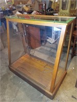 Vintage large Wood Slanted Showcase Front.