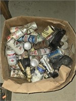 Estate lot of vintage cans and bottles