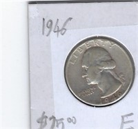 USA 1946 Quarter Silver Dime,worth $25.CB9Y1