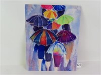 Rainbow Umbrella Wall Art by Phillis Gubins