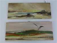 2 Paintings on Board by R E Parsons