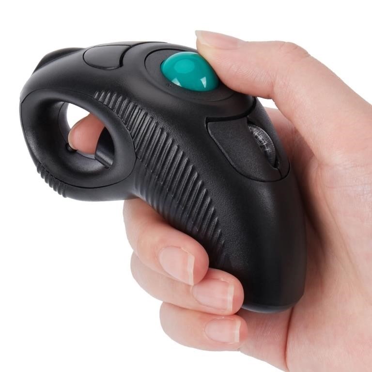 welspo Wireless USB Handheld Finger Trackball Mous