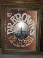 Vintage dr brown cream soda mirror