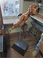Signed Driftwood Art Pc.(Parrot) on Stand 54 in.