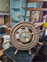 Plastic Ship Wheel Shaped Clock