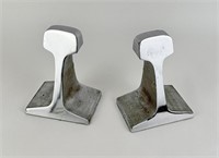 Industrial Railroad Track Section Book Ends