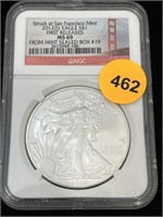 2021 S Silver Eagle Ms69 999 Silver 1 Oz Ngc