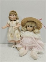 Set of two porcelain dolls