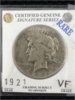 1921 Signature Series Silver Peace Dollar