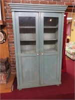 Hand Painted Vintage Cabinet - 41" x 18" x 72" T